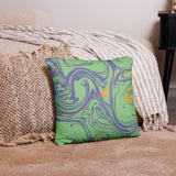 Swirling Symphony - Abstract Premium Pillow - - Pillows