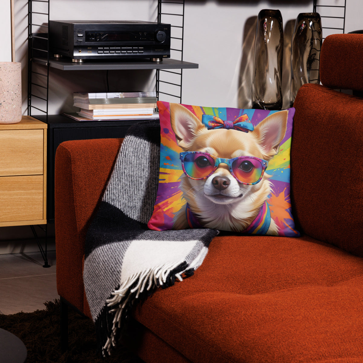 Cool Canine - Funky Chihuahua Design - Default Title - Basic Pillow