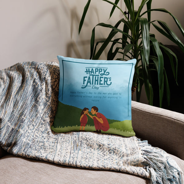 Father’s Day Sentiment Pillow – Giftomory - 18″×18″ - Cushions