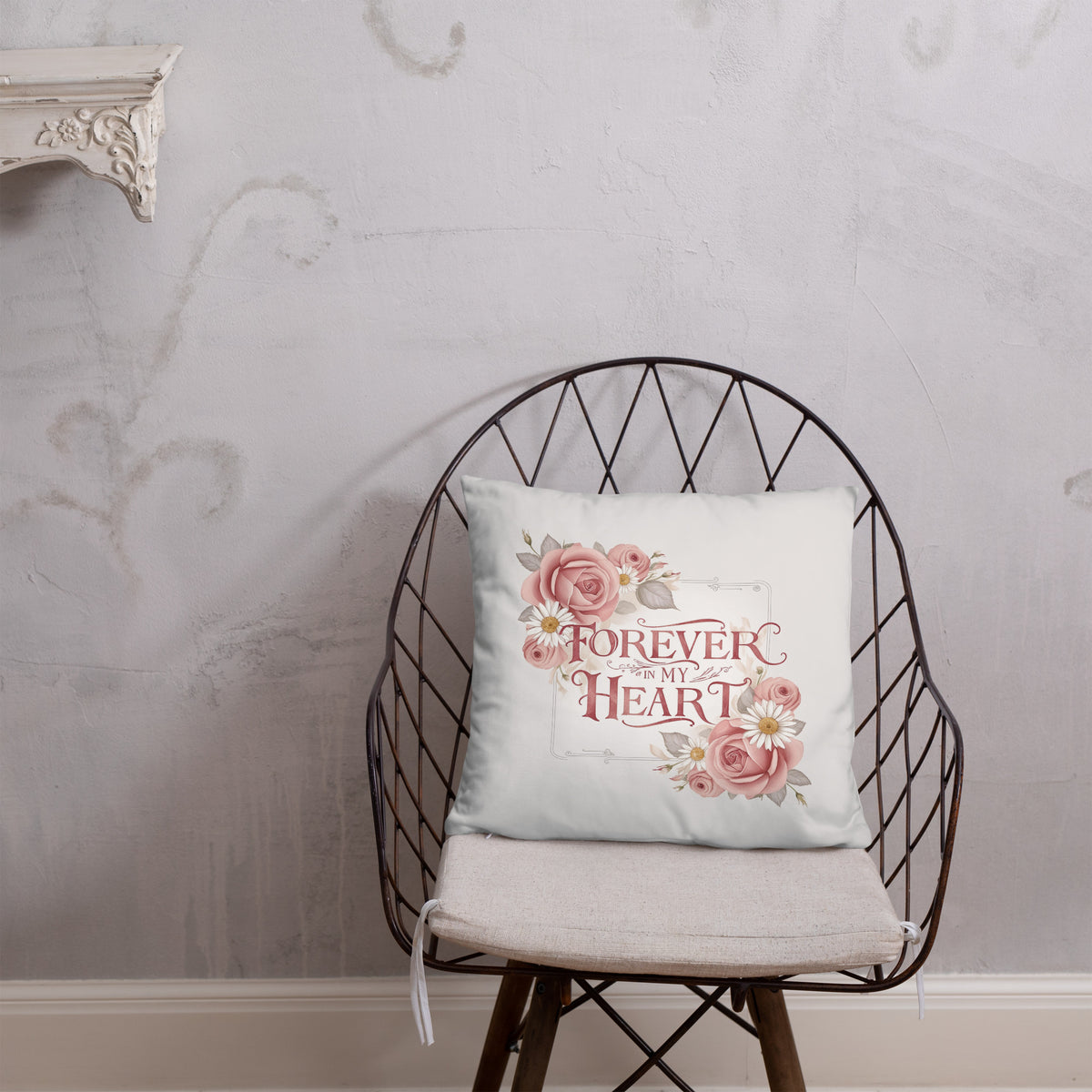 Blossoming Remembrance - Tender Heart Pillow - - Pillows