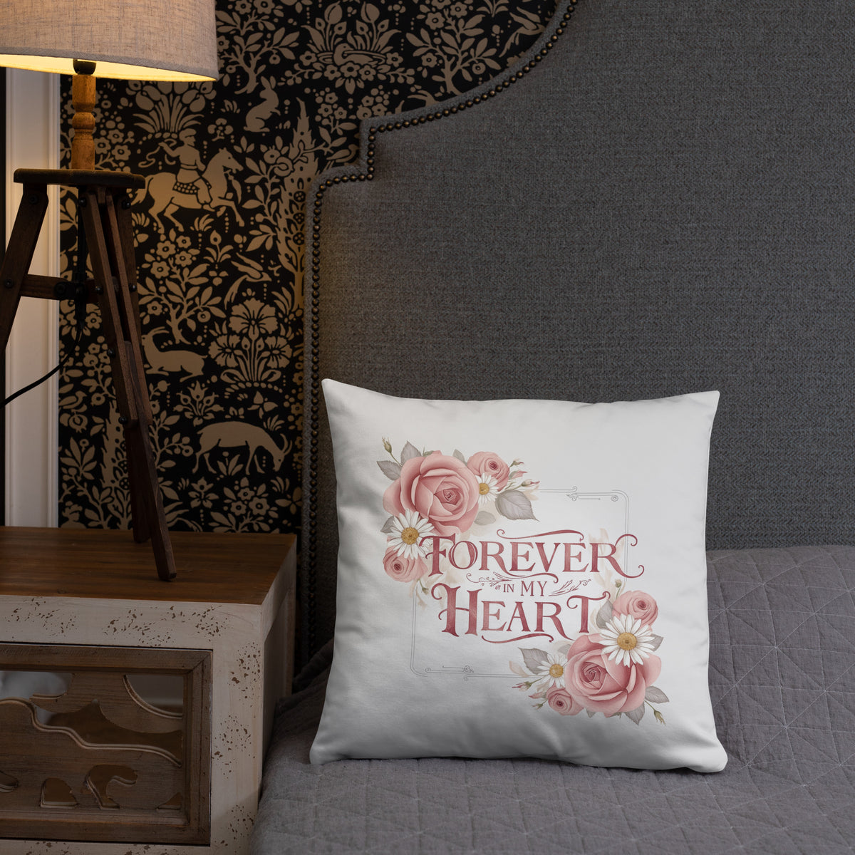 Blossoming Remembrance - Tender Heart Pillow - - Pillows