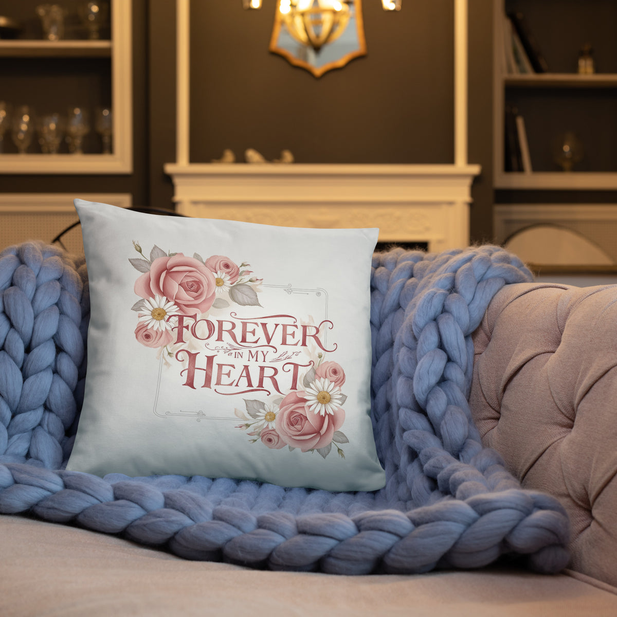 Blossoming Remembrance - Tender Heart Pillow - - Pillows