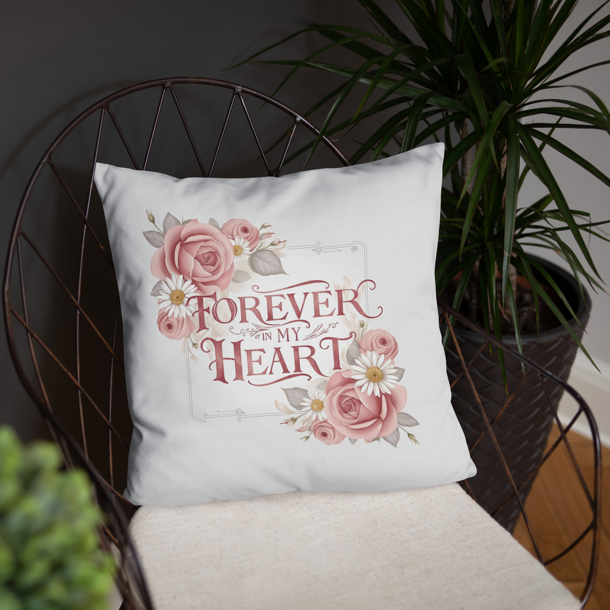 Blossoming Remembrance - Tender Heart Pillow - - Pillows