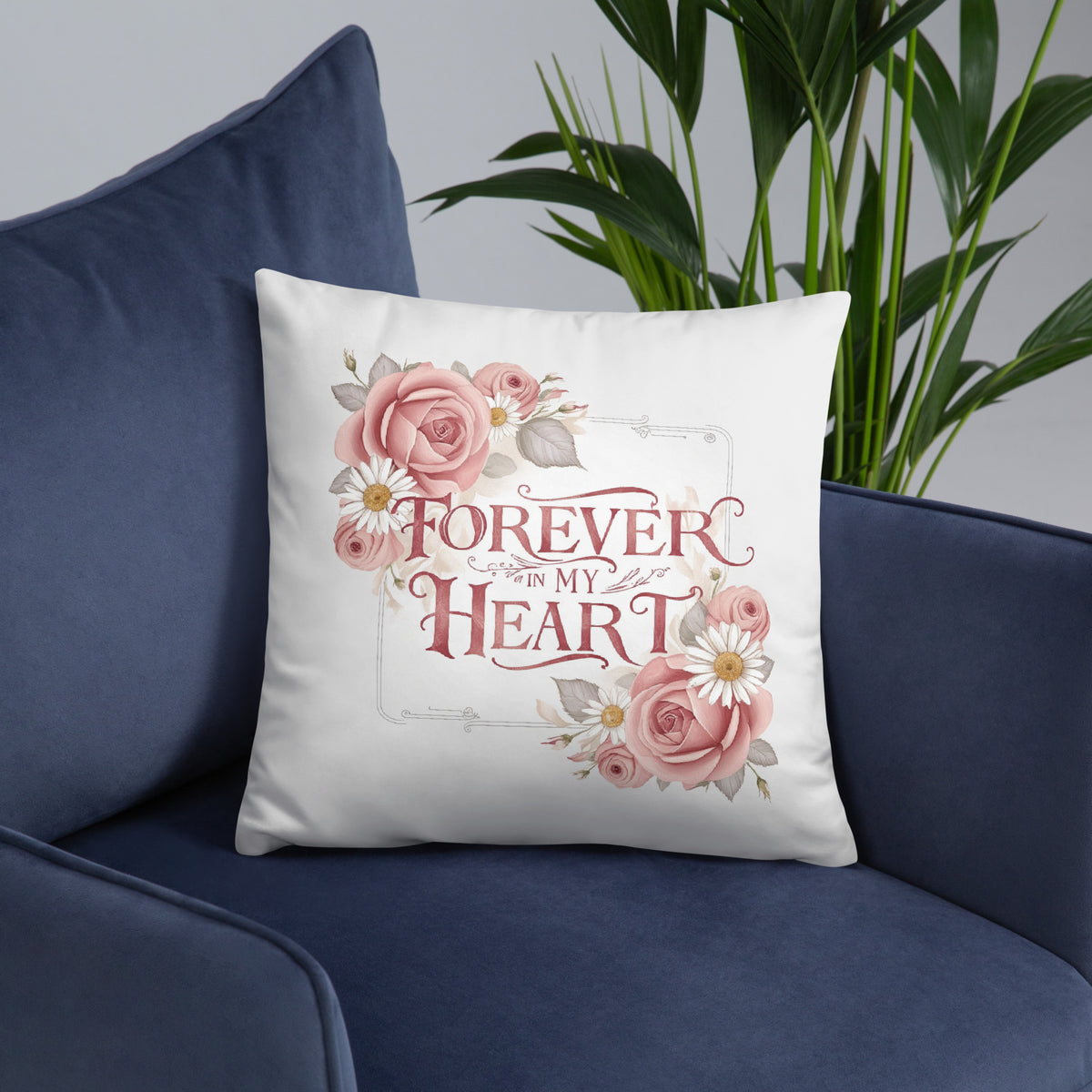 Blossoming Remembrance - Tender Heart Pillow - - Pillows