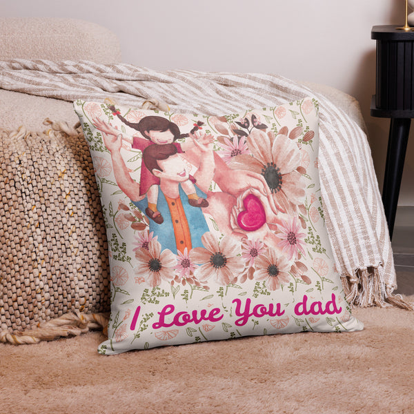 Heartfelt Dad Pillow – Giftomory Design - - Cushions