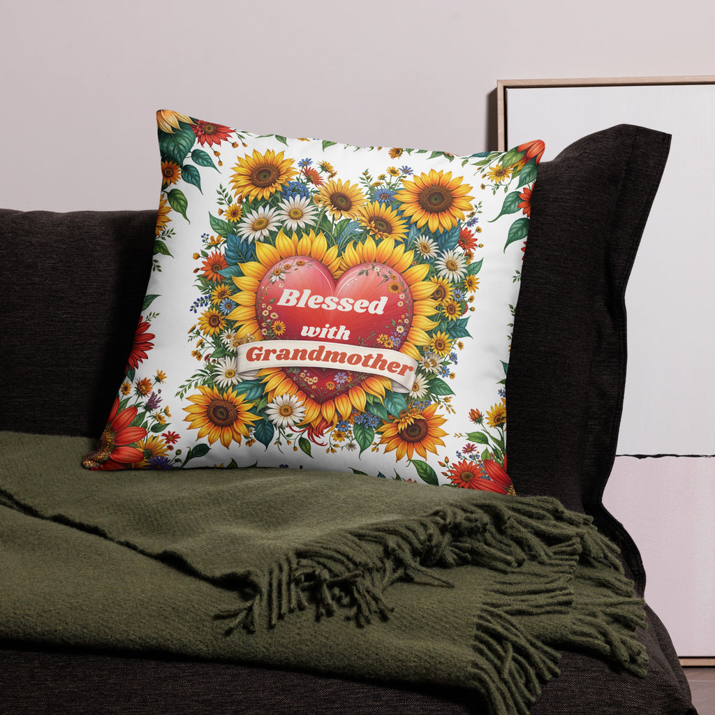 Grandmother's Garden - A Floral Tribute Pillow - 22″×22″ - Pillows