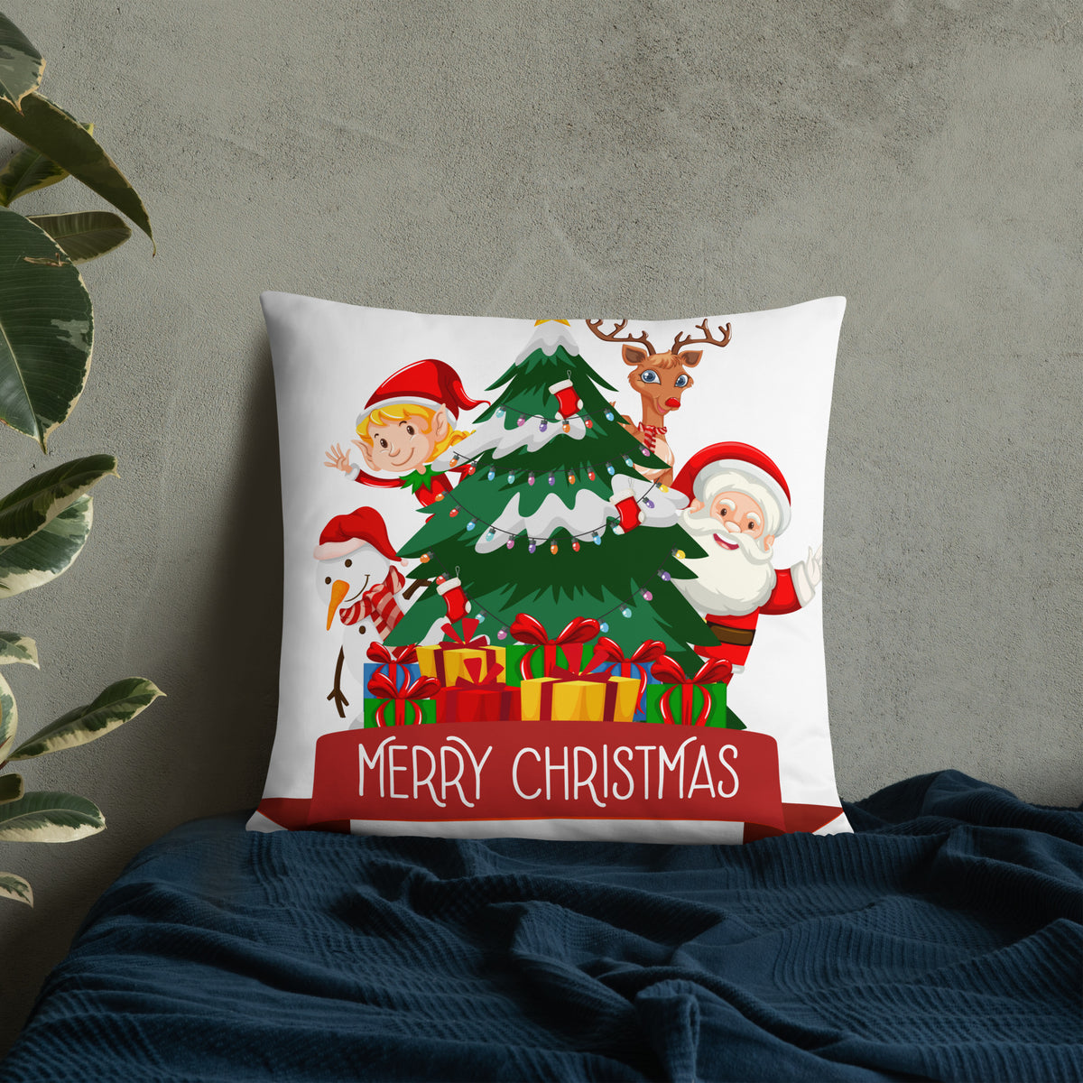 Seasonal Smiles - Festive Friends Pillow - 22″×22″ - Hoodies