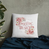 Blossoming Remembrance - Tender Heart Pillow - 22″×22″ - Pillows