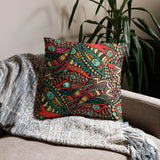 Colorful Whimsy - Expressive Art Pillow for Modern Spaces - - Pillows