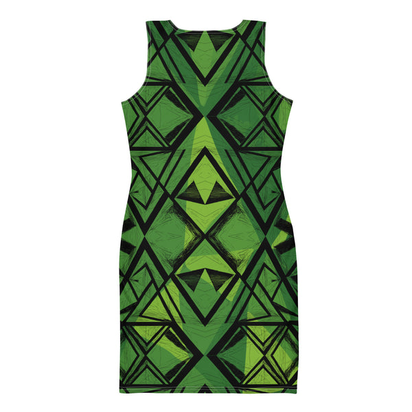 Triangles in Motion - Sleek Bodycon Artistry - - Bodycon dresses