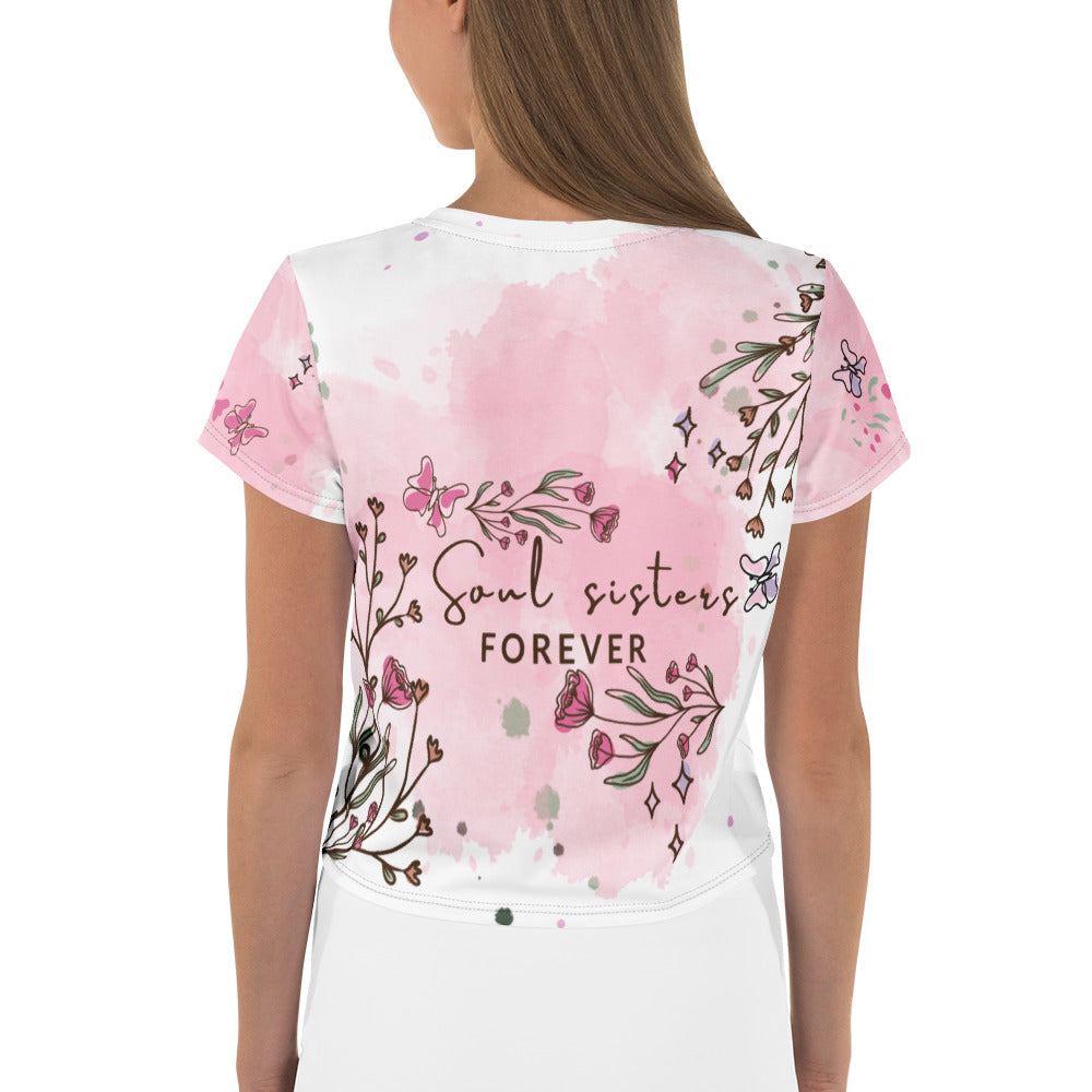 Forever Sisters – Watercolor Crop Top Gift - - Crop Tee