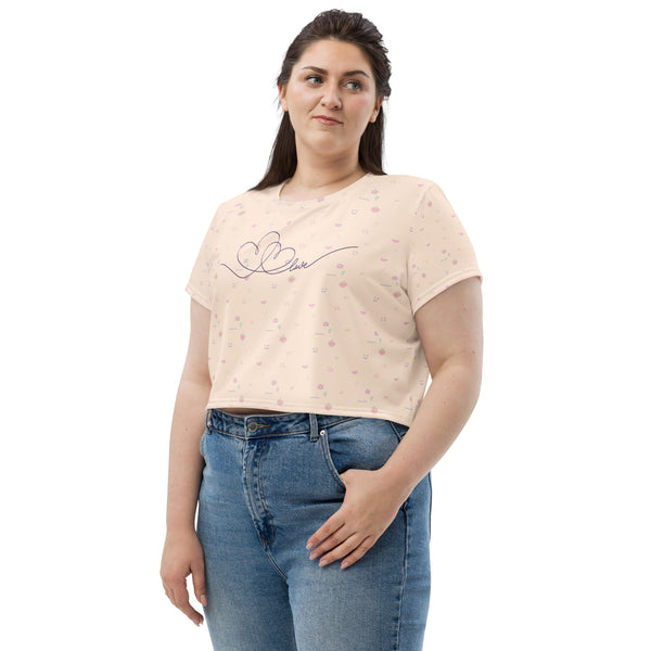 Gift Love – Romantic Expression Tee by Giftomory - - Crop Tee