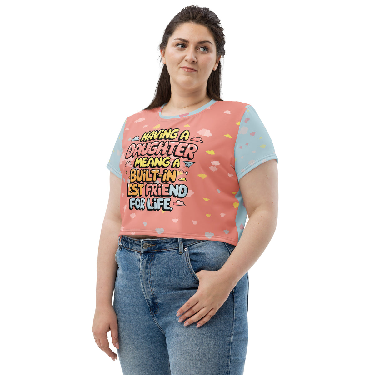 Gift Love – Daughter Crop Tee by Giftomory - - Crop Tee