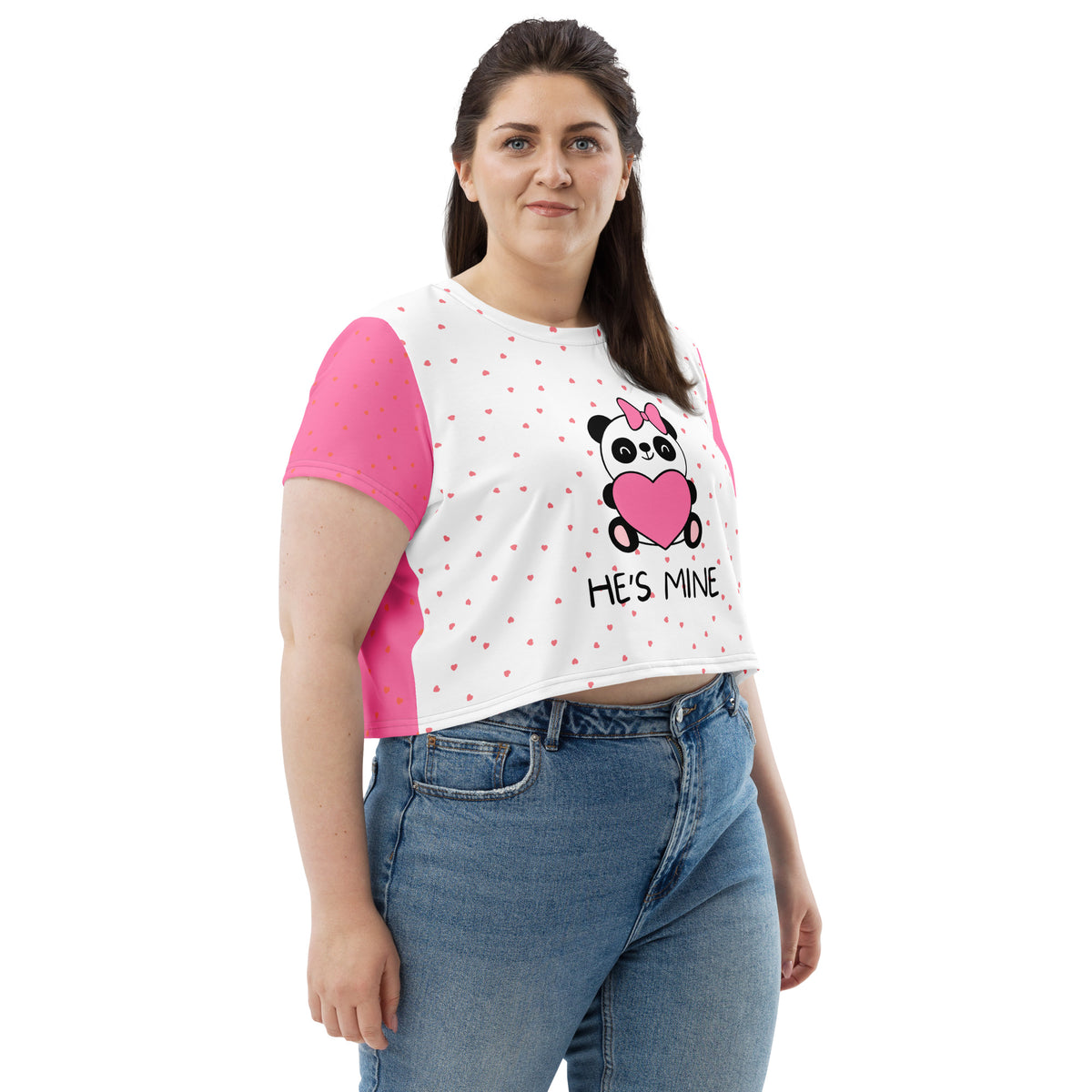 He’s Mine – Panda Love Crop Tee Gift - - Crop Tee