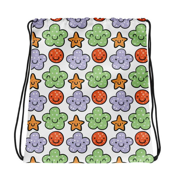 Joyful Blossoms and Cheerful Stars - Default Title - Drawstring Bag