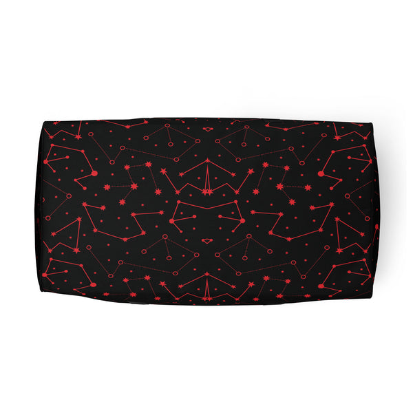 Heavenly Patterns - Red Constellation Travel Companion - - Duffel Bags