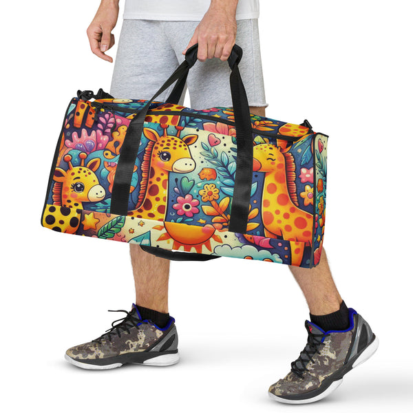 Joyful Journey - Colorful Giraffes and Nature Duffle Bag - Default Title - Duffel Bags