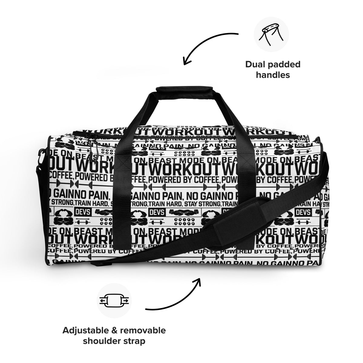 DEVS Gym Duffle Bag - A Symbol of Strength - - Duffle Bag