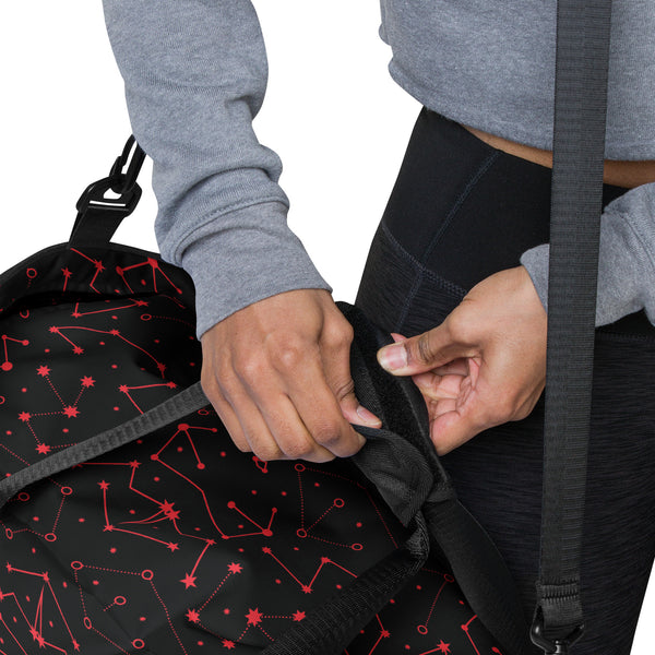 Heavenly Patterns - Red Constellation Travel Companion - - Duffel Bags