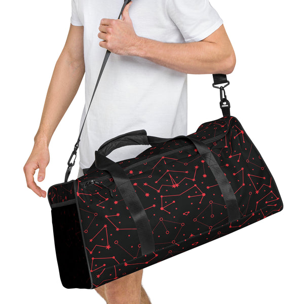 Heavenly Patterns - Red Constellation Travel Companion - - Duffel Bags