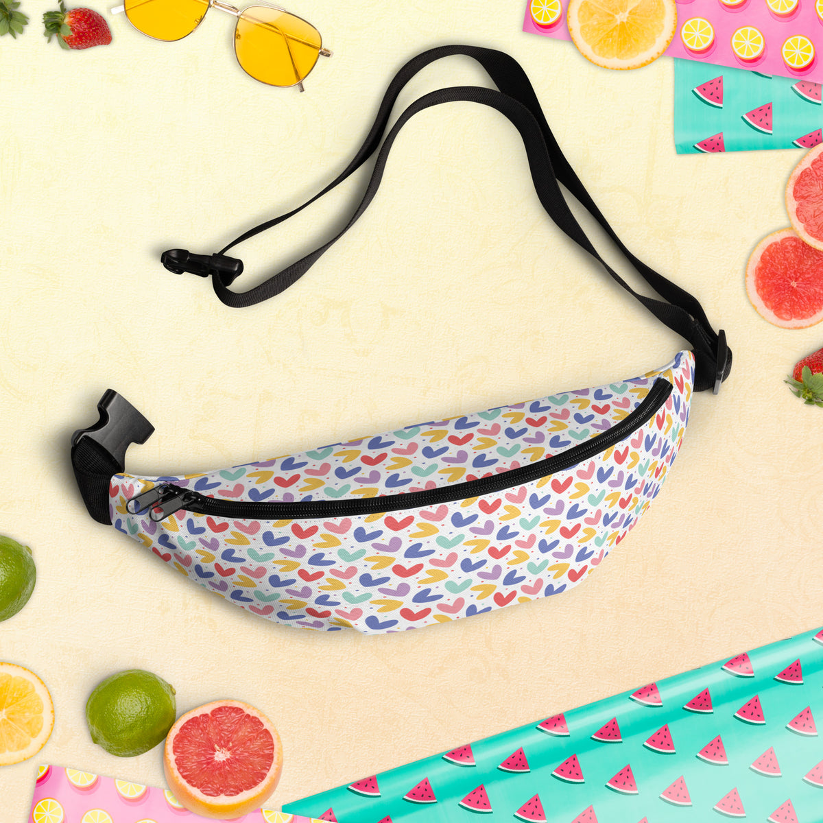 Colorful Hearts Fanny Pack - - Fanny Backpack