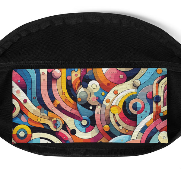 Vibrant Swirls Fanny Pack - A Splash of Colorful Memories - - Fanny Packs