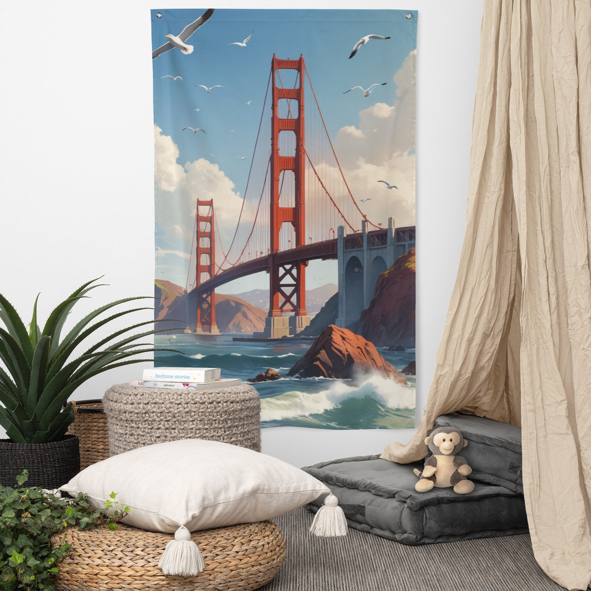 Golden Gate Serenity - A Flag of Memories - - Flags