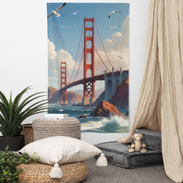 Golden Gate Serenity - A Flag of Memories - - Flags