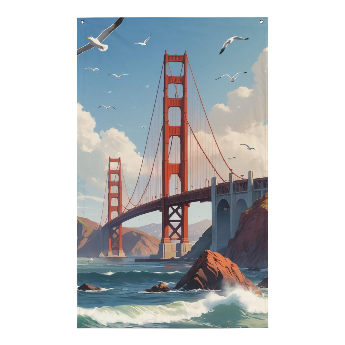 Golden Gate Serenity - A Flag of Memories - - Flags