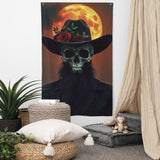 Cowboy Moon Flag – Gift Dark Aesthetic Vibes - - Flags