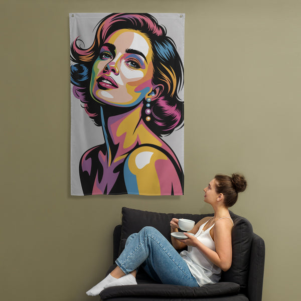 Striking Beauty in Print – Artistic Wall Flag - Default Title - Printed Flags
