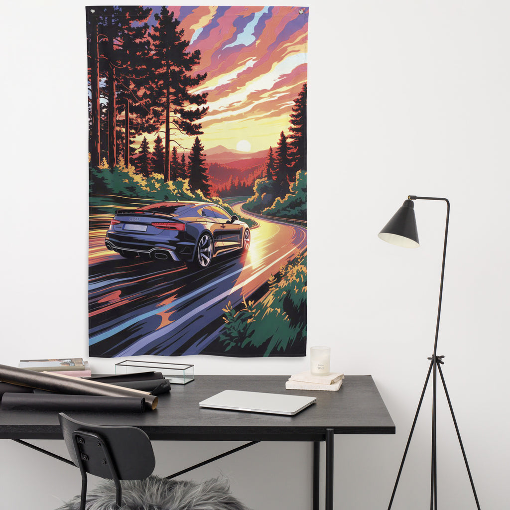 Drive Into the Sunset – Wall Flag Gift for Him - Default Title - Printed Flags