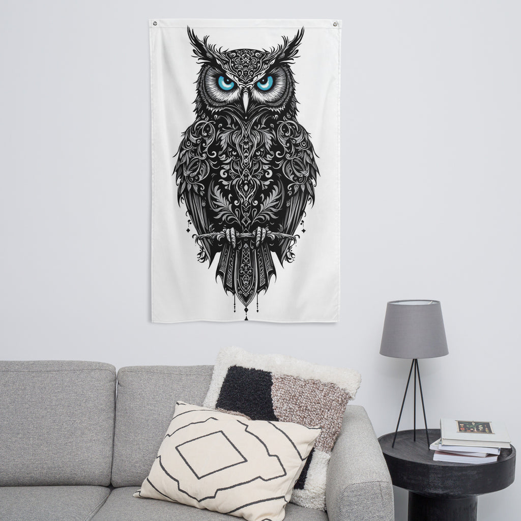 Owl of Insight – Gothic Flag for Him or Her - Default Title - Printed Flags