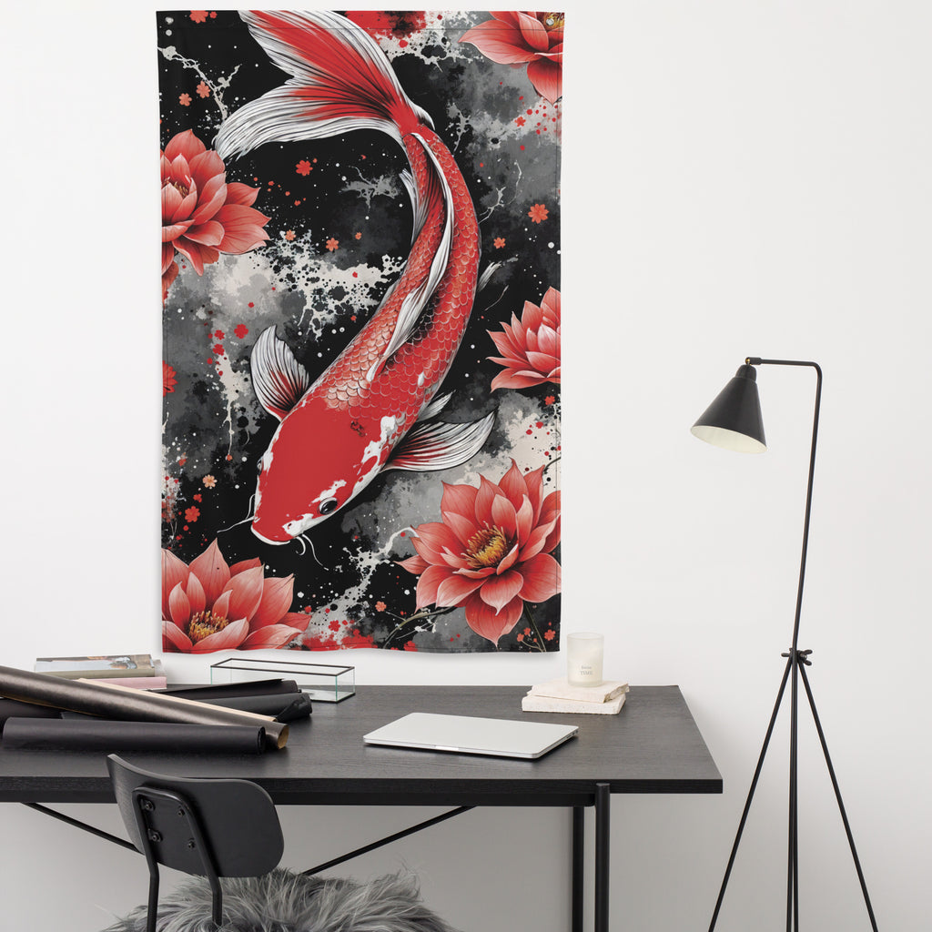 Bold Koi Wall Flag – A Gift for Peace Seekers - Default Title - Printed Flags