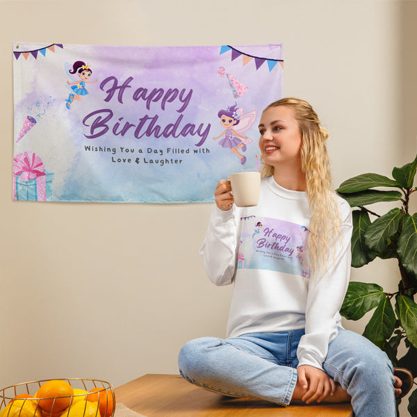 Fairyland Birthday Flag – A Gift of Love & Laughter - Default Title - Printed Flags