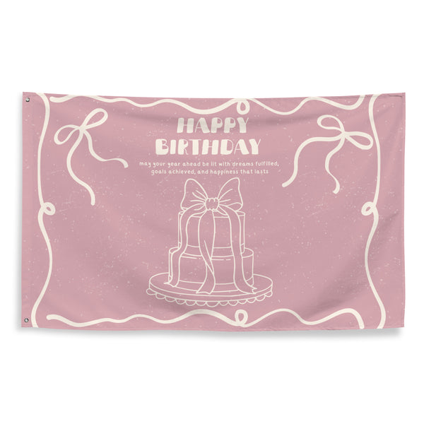 Dreamy Birthday Flag – Soft, Sweet & Gift-Worthy - - Printed Flags