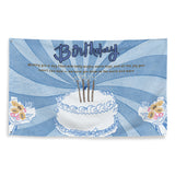 Blue Bloom Birthday Flag – Gift for Someone Special - - Flags