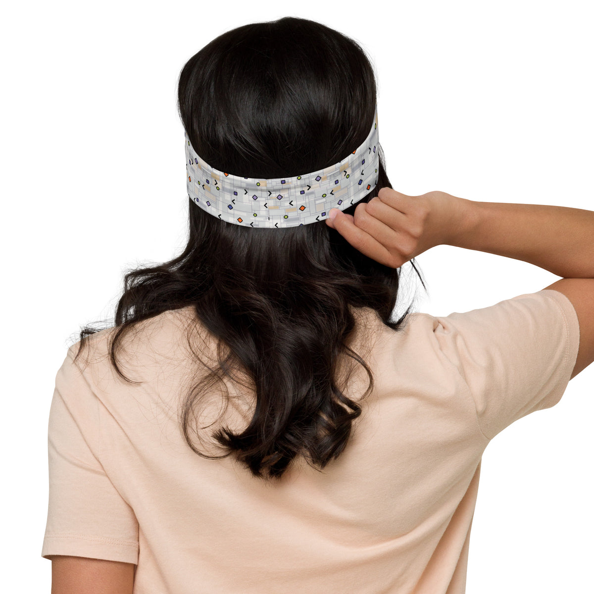 Dynamic Shapes - Trendy All-Over Print Headband - - Headbands