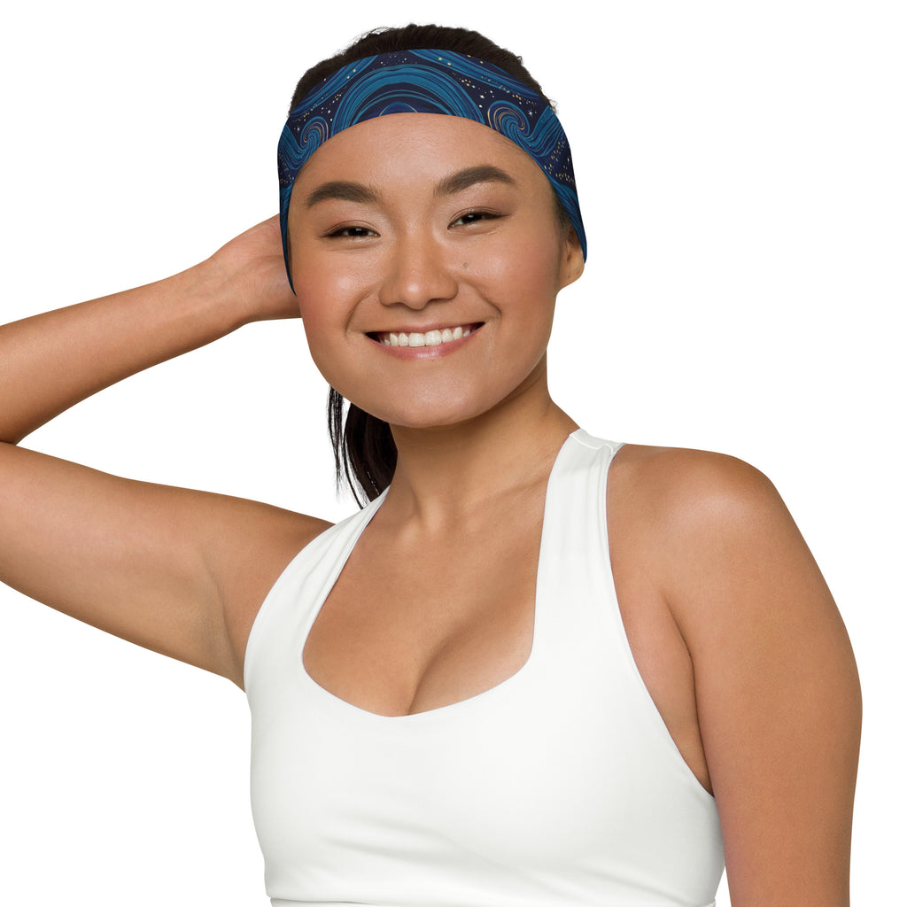 Galactic Swirl - Athletic Style Meets Cosmos - - Headbands