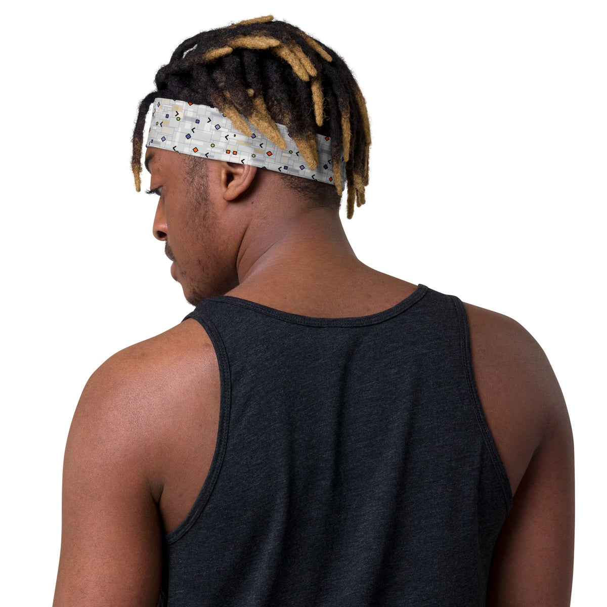 Dynamic Shapes - Trendy All-Over Print Headband - - Headbands