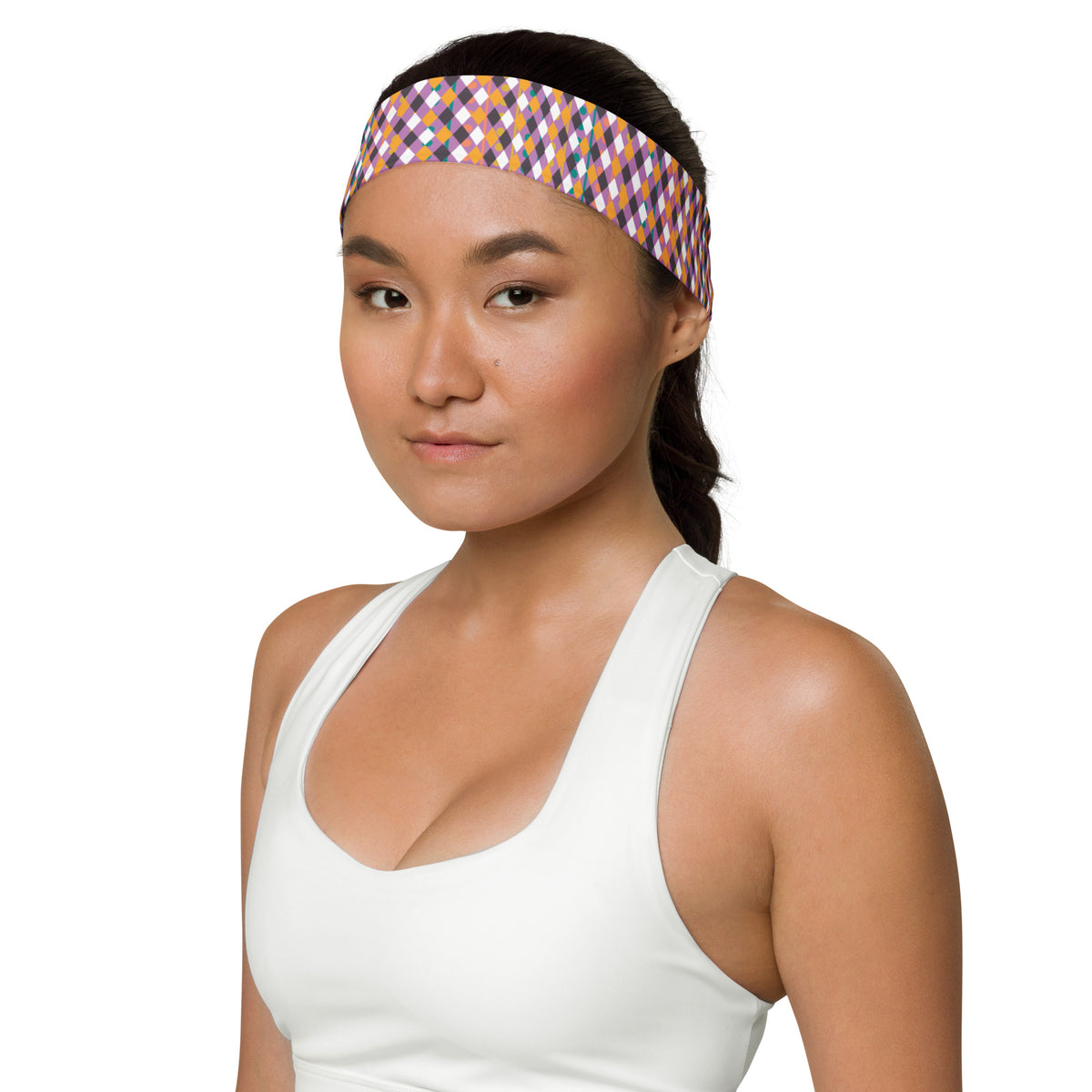 Colorful Elegance - Stylish Harlequin Headband - - Headbands