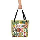 Fresh Finds - Local Farmer's Market Tote - - Tote Bags