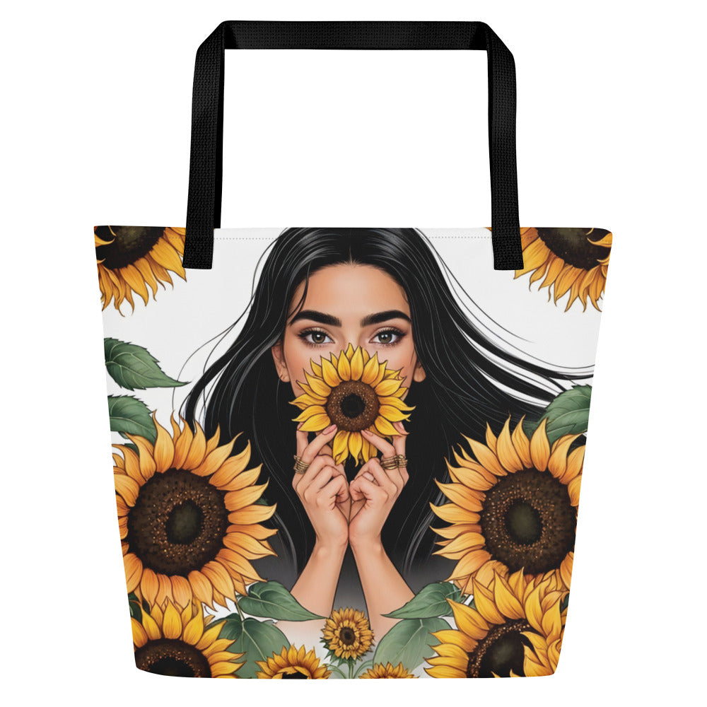 Sunflower Reflections - A Tote of Timeless Beauty - - Tote Bags