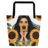 Sunflower Reflections - A Tote of Timeless Beauty - - Tote Bags