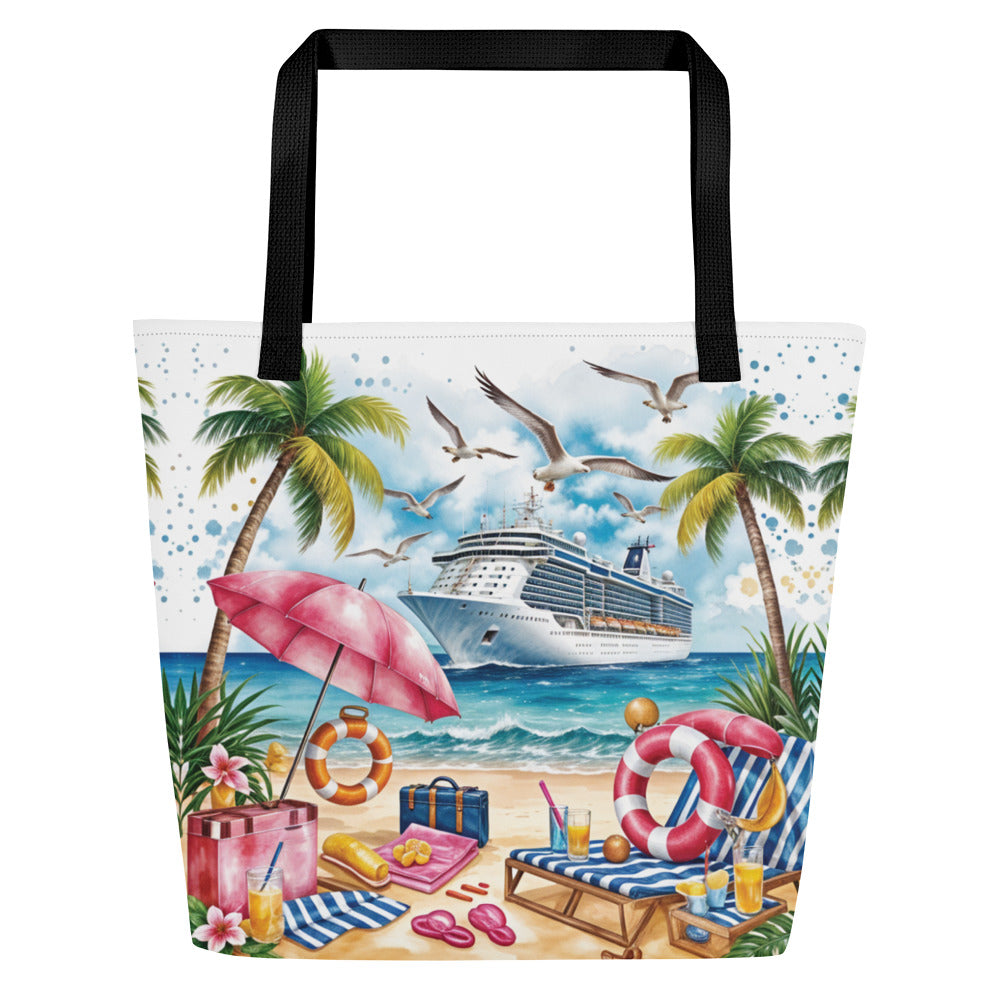 Vacation Vibes - Dreamy Beach Scenes on the Go - - Tote Bags