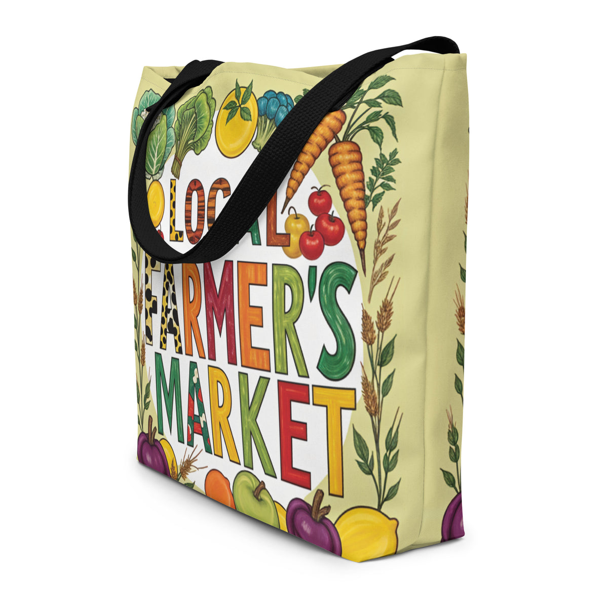 Fresh Finds - Local Farmer's Market Tote - - Tote Bags