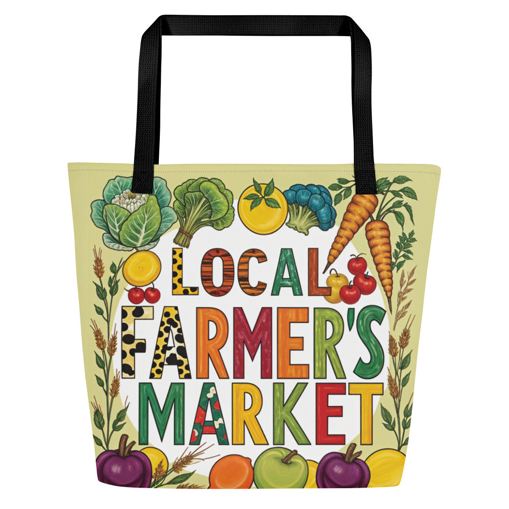 Fresh Finds - Local Farmer's Market Tote - - Tote Bags