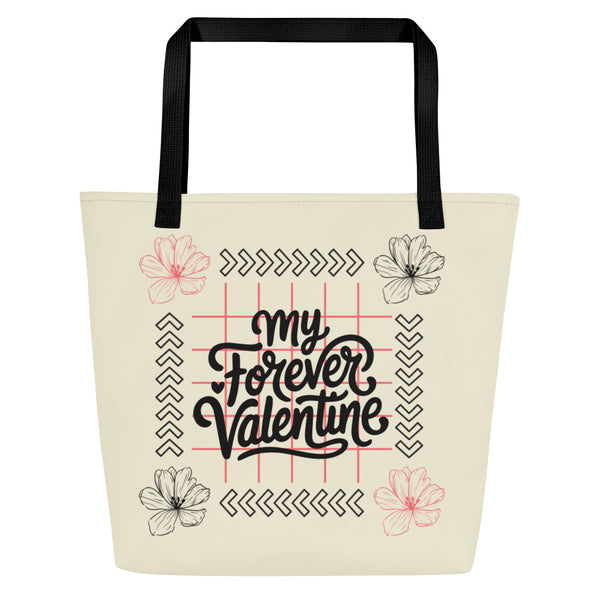 “My Forever Valentine” Tote for Her - Default Title - Tote Bags