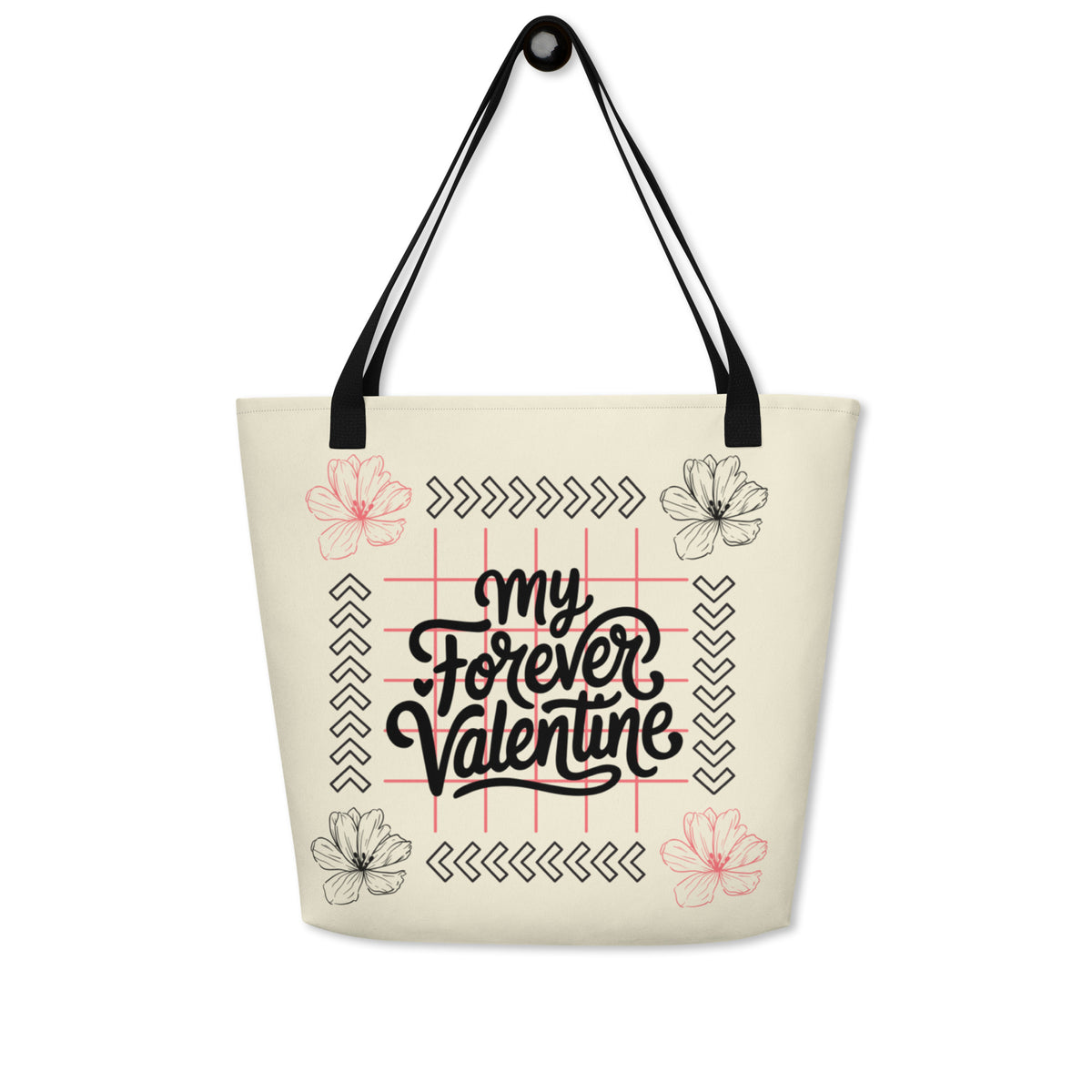 “My Forever Valentine” Tote for Her - - Tote Bags