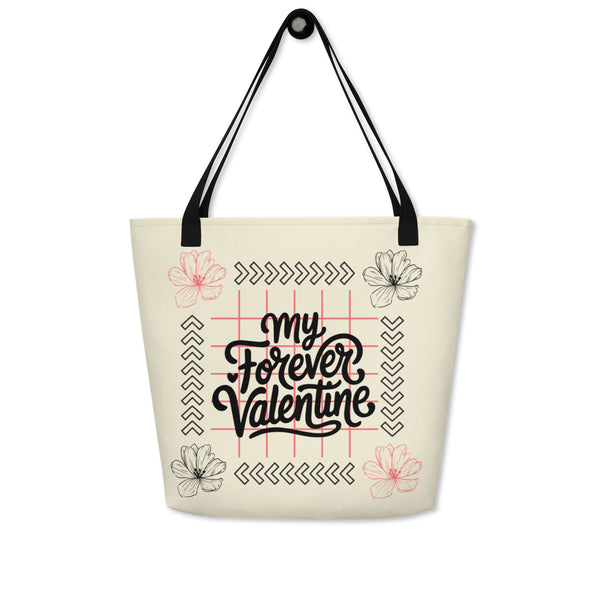 “My Forever Valentine” Tote for Her - - Tote Bags